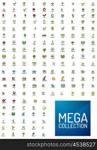 Logo mega collection, abstract geometric business icon set