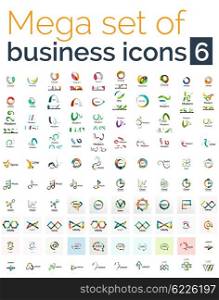 Logo mega collection - huge set of logotypes and branding emblems, business company identity icons. 100 vector corporate templates