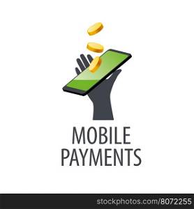 logo mobile payments. mobile payment logo design template. Vector illustration