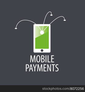 logo mobile payments. mobile payment logo design template. Vector illustration