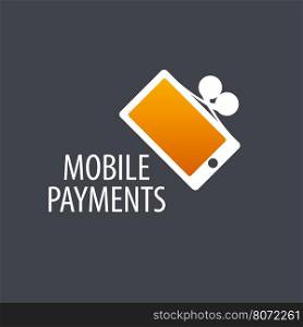 logo mobile payments. mobile payment logo design template. Vector illustration