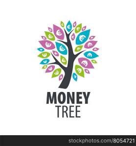 logo money tree. logo design template money tree. Vector illustration