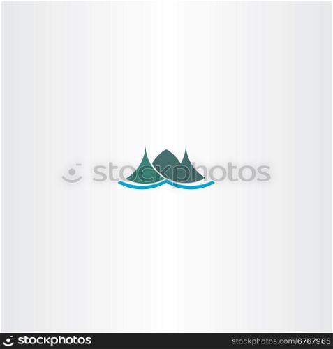 logo mountain green iceland icon sign symbol