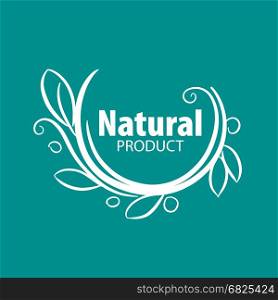 logo natural product. template design of logo natural product. Vector illustration icon