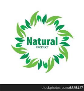 logo natural product. template design of logo natural product. Vector illustration icon