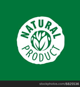 logo natural product. template design of logo natural product. Vector illustration icon