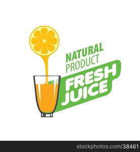 logo of fresh juice. logo design template fresh juice. Vector illustration