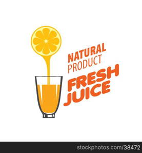 logo of fresh juice. logo design template fresh juice. Vector illustration