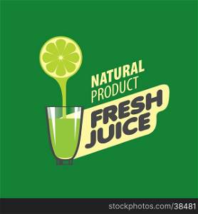 logo of fresh juice. logo design template fresh juice. Vector illustration
