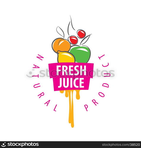 logo of fresh juice. logo design template fresh juice. Vector illustration of icon