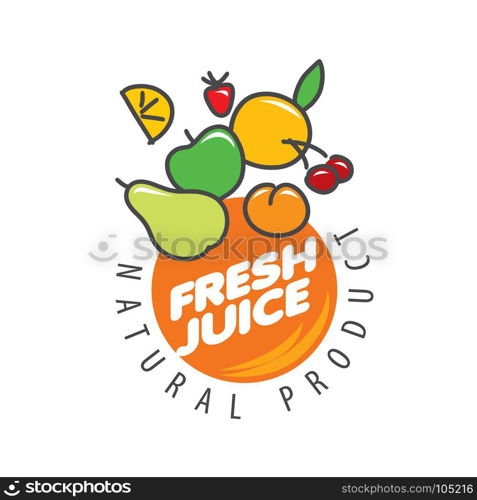 logo of fresh juice. vector icon fresh juice from natural products