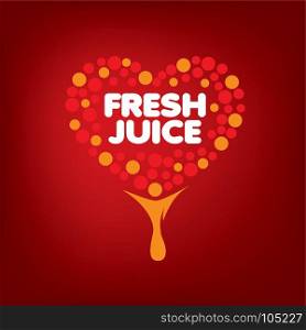 logo of fresh juice. vector icon fresh juice from natural products
