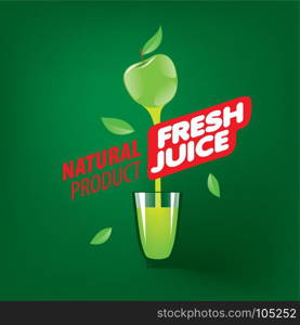 logo of fresh juice. vector icon fresh juice from natural products