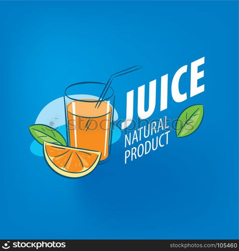 logo of fresh juice. vector icon fresh juice from natural products