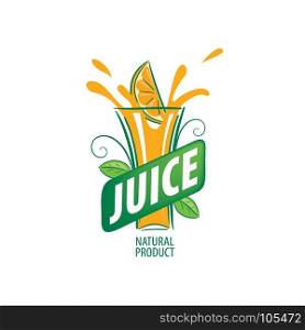 logo of fresh juice. vector icon fresh juice from natural products