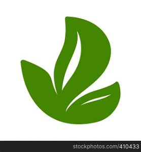 Logo of green leaf of tea. Ecology nature element vector icon flat. Eco vegan bio calligraphy hand drawn illustration.. Logo of green leaf of tea. Ecology nature element vector icon flat. Eco vegan bio calligraphy hand drawn illustration