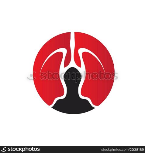 logo of lungs illustration design template vector