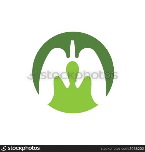 logo of lungs illustration design template vector