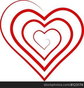 Logo outline shape spiral heart infinite love heart shaped spiral