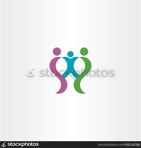 logo parents and child symbol