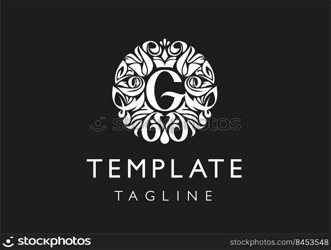 logo pattern of round shape patterns with letter G. logo template from patterns