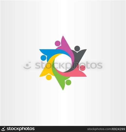 logo people group team vector symbol