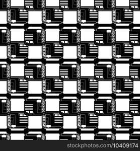 Logo printer pattern seamless background texture repeat wallpaper geometric vector. Logo printer pattern seamless vector