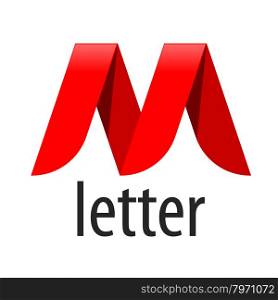 logo red ribbon in the shape of the letter M