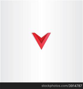 logo red symbol letter v vector design