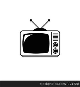 logo retro tv vector icon on white background. retro tv vector icon on white background