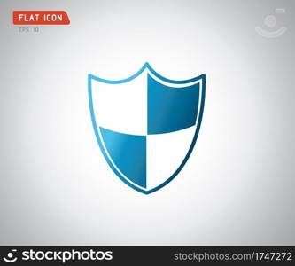 logo security company. vector emerald shield for protection, vector illustration