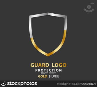 logo security company. vector emerald shield for protection, vector illustration