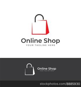 Logo shopping bag and online shopping cart.Logo is suitable for sales,discounts,shops.