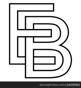 Logo sign eb ab icon nft eb interlaced, letters e b