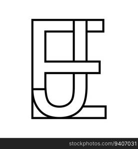 Logo sign ej je icon double letters logotype e j