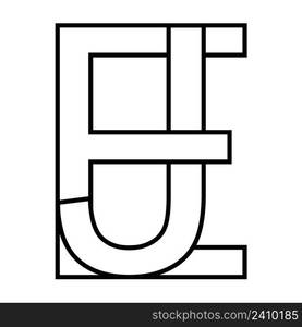 Logo sign ej je icon sign interlaced letters J, E vector logo ej, je first capital letters pattern alphabet e, j