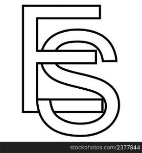 Logo sign es se icon nft, es interlaced letters e s