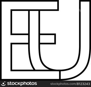 Logo sign eu ue icon Europe European Union interlaced letters