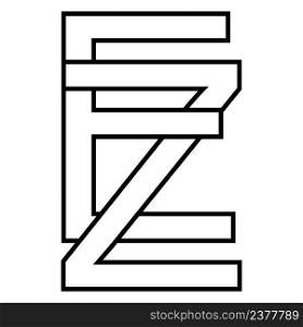 Logo sign, ez ze icon nft, ez interlaced letters e z