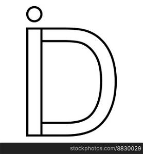 Logo sign id di icon nft interlaced letters i d