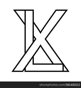 Logo sign lx xl icon double letters luxe x l