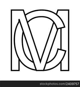Logo sign mc cm, icon sign interlaced letters m c