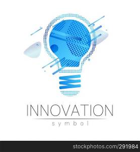 Logo sign of innovation in science. L&symbol for concept, business, technology, creative idea, web. Blue fluid color isolated on white background. Logotype in vector. Futuristic design style. Logo sign of innovation in science. L&symbol for concept, business, technology, creative idea, web. Blue fluid color isolated on white background. Logotype in vector. Futuristic design style.