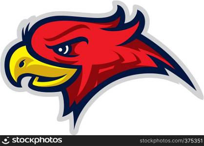 Logo style eagle head mascot, colored version. Great for sports logos & team mascots.