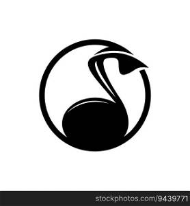 Logo Swan Vector Desain Template illustration