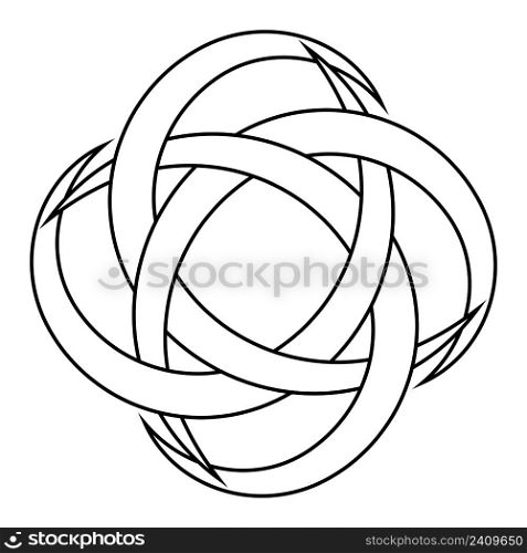 Logo tattoo circular and radial crescent moon symbol prosperity and good luck