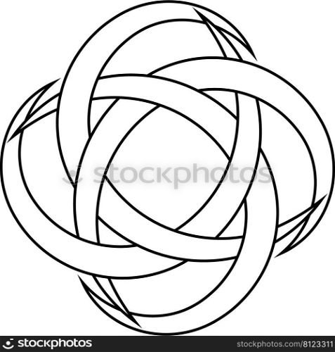 Logo tattoo circular radial, crescent moon symbol prosperity  good luck