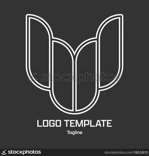 logo template for a business, company or corporation. Flat style