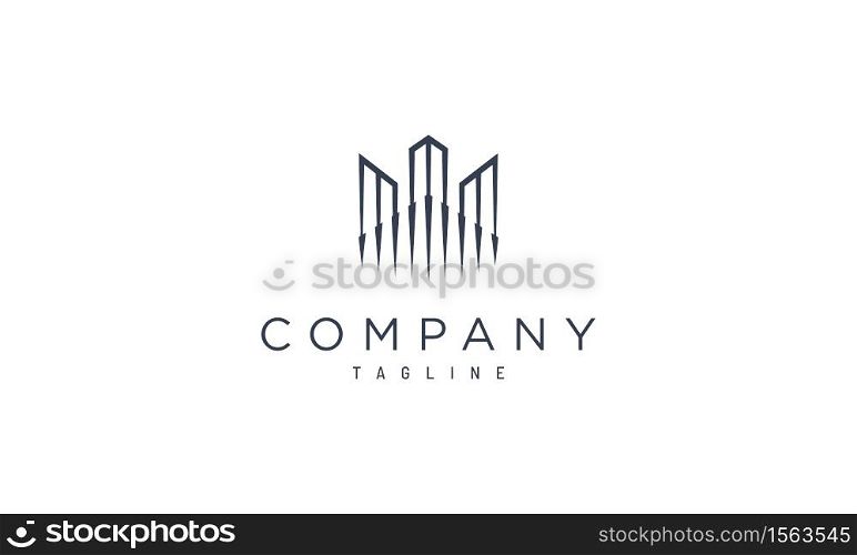 Logo template for real estate or property in a luxurious style