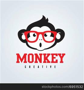 logo template sign symbol identity monkey